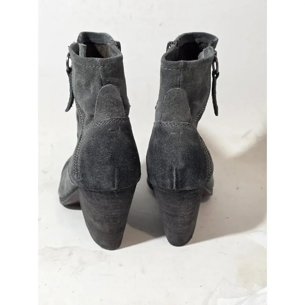 otbt bootie ankle boots booties leather women's shoes zip up sz 8.5